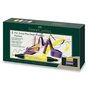 Popisovač Faber-Castell Pitt Artist Pen Dual Marker Fashion súprava 5 ks